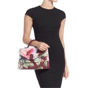 Ted Baker London Floral Burgundy Satchel